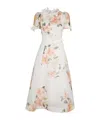 Zimmermann Natura Liftoff Flower Midi Dress In White
