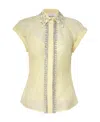 Zimmermann Matchmaker Crystal-embellished Linen And Silk-blend Shirt In Nude