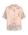 Zimmermann High Tide Oversized Shirt In Nude