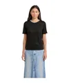 Zimmermann Womens Black Crush Embellished Linen-jersey T-shirt In Black