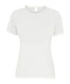 Zimmermann Illuminate Embellished Short Sleeves T-shirt In White