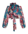 Zimmermann Tie-detailed Floral-print Ramie-voile Blouse In Multicolor