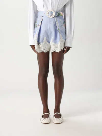 ZIMMERMANN SHORT ZIMMERMANN WOMAN COLOR GNAWED BLUE,G45127011