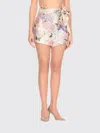 Zimmermann Dawning Printed Silk Flat Front Shorts