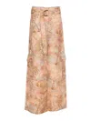 Zimmermann Printed High Waist Cargo Trousers