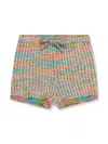 Zimmermann August Crochet-knit Shorts In Multicolor