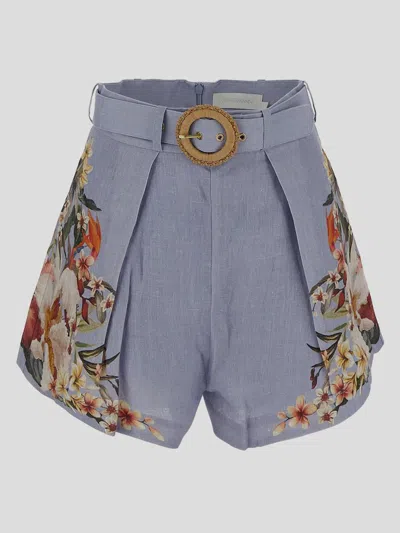 Zimmermann Shorts In Bluepalm