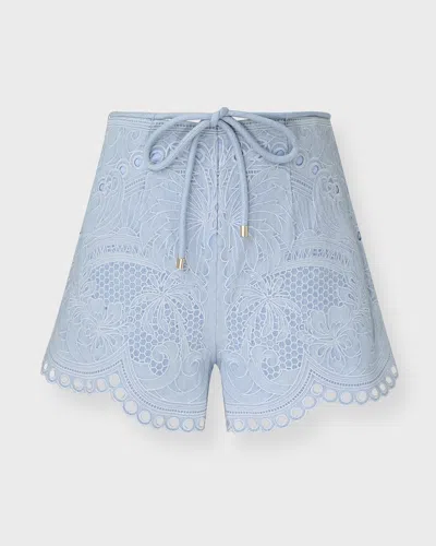 Zimmermann Shorts Daylight Denim In Blue