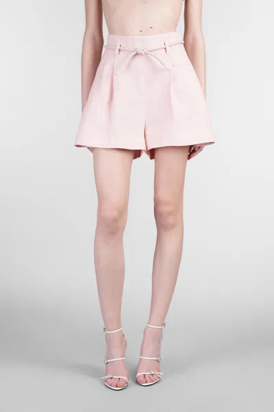 Zimmermann Pink Linen Illuminate Shorts In Multicolor