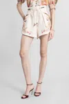 Zimmermann Ascension Tuck Shorts In Neutral