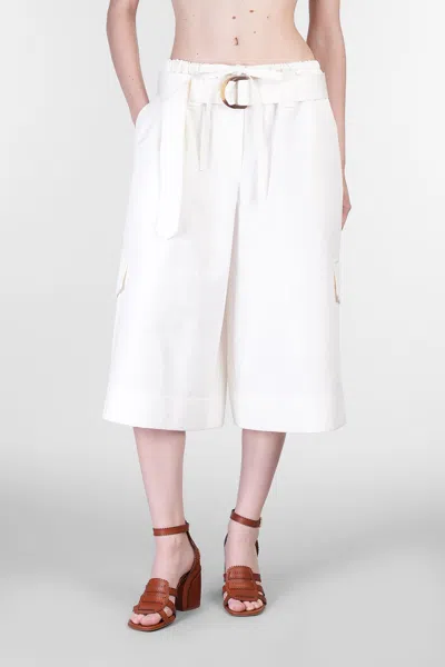 Zimmermann Shorts In White Cotton