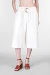 Zimmermann Shorts In White Cotton In White