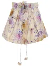 Zimmermann Womens Cream Dahlia Luna Floral-print Silk-blend Shorts Xs In Multi