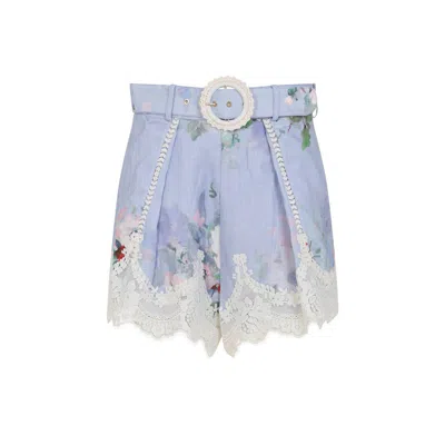 ZIMMERMANN ZIMMERMANN EVERLEY LACE TRIM TUCK SHORT CLOTHING