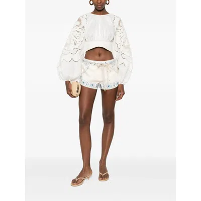 Zimmermann Shorts Neutral, Blue In White
