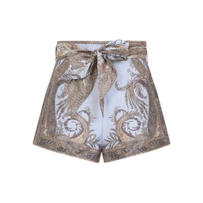 ZIMMERMANN SHORTS PURPLE, NEUTRAL