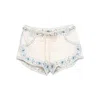 Zimmermann Embroidered Drawstring Shorts In White