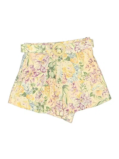 Pre-owned Zimmermann Shorts In Yellow