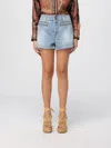Zimmermann Wanderlust Lightblue Cotton Five-pocket Shorts In Blue