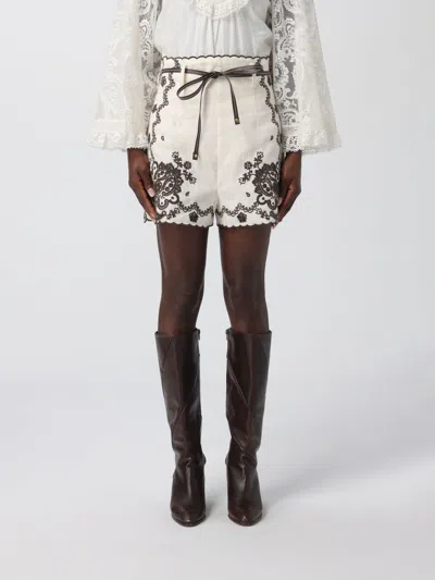 Zimmermann Shorts  Woman Color Ivory In White