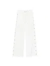 Zimmermann Side-button Drawstring-fastening Trousers In White