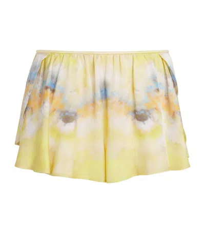Zimmermann Silk Alchemy Micro Shorts In Multi