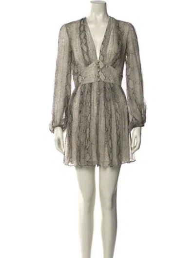 Pre-owned Zimmermann Silk Animal Print Romper