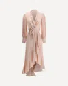 Zimmermann Silk Charmeuse Wrap Dress In Brown