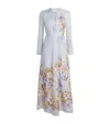 Zimmermann Coco Billow Floral-print Satin Maxi Dress