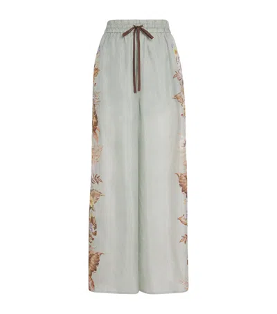 ZIMMERMANN SILK COCO RELAXED TROUSERS