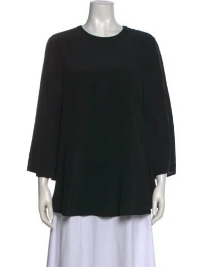 Pre-owned Zimmermann Silk Crew Neck Blouse In Black