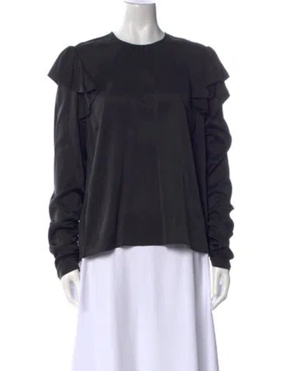 Pre-owned Zimmermann Silk Crew Neck Sweatshirt In Black