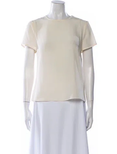 Pre-owned Zimmermann Silk Crew Neck T-shirt In Neutral