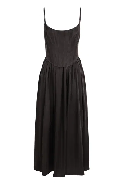 Zimmermann Silk Dress In Brown