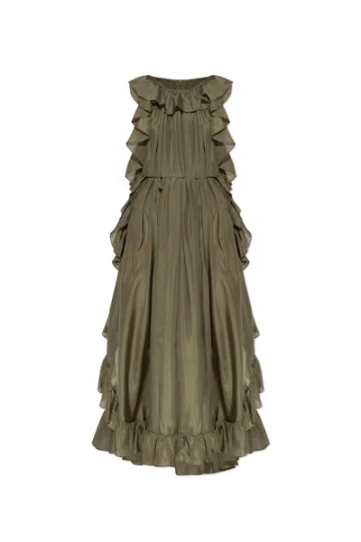 Zimmermann Silk Dress In Green