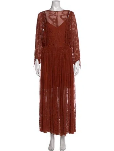 Pre-owned Zimmermann Silk Dress In Orange