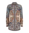 Zimmermann Ascension Silk Manstyle Shirt In Multi