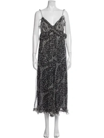 Pre-owned Zimmermann Silk Floral Print Jumpsuit In Blue