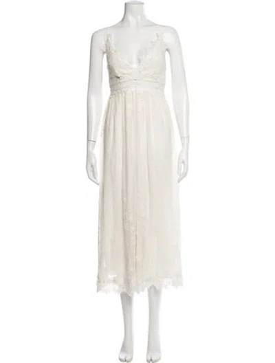 Pre-owned Zimmermann Silk Floral Print Jumpsuit In Neutrals