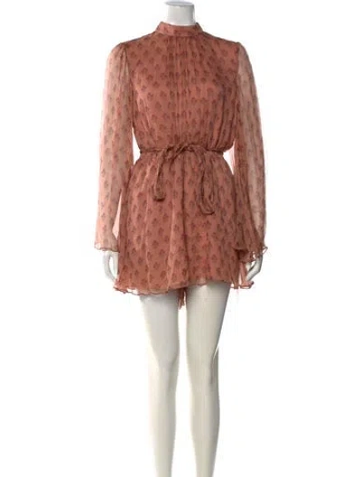 Pre-owned Zimmermann Silk Floral Print Jumpsuit In Pink