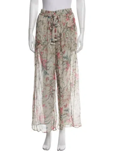 Pre-owned Zimmermann Silk Floral Print Lounge Set In Green