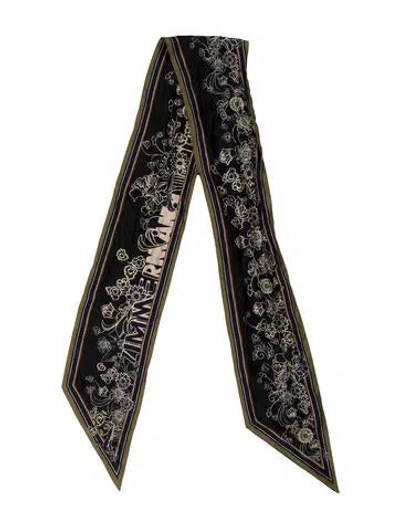 Pre-owned Zimmermann Silk Floral Print Scarf In Multi
