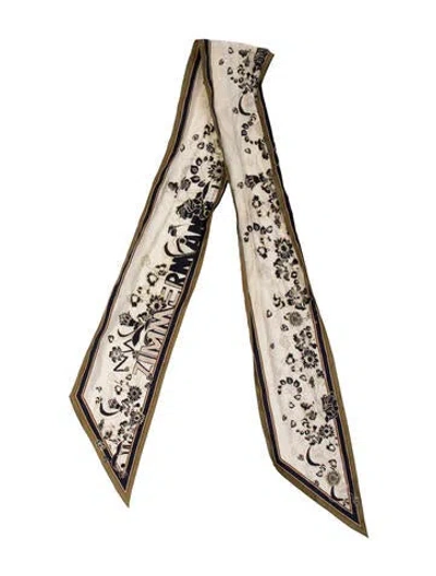 Pre-owned Zimmermann Silk Floral Print Scarf In Multi
