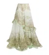 Zimmermann Crush Flutter Maxi Skirt In White
