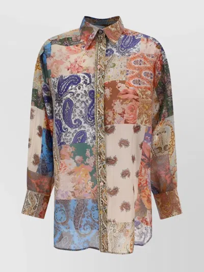ZIMMERMANN SILK GRAPHIC PRINT SHIRT