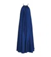 Zimmermann Womens Dark Cobalt Aster Gathered-bead Silk Maxi Dress In Blue