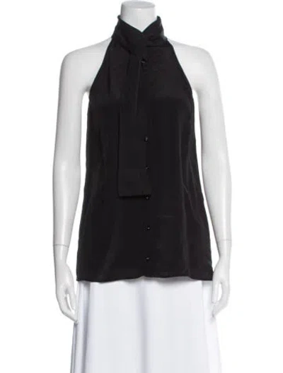 Pre-owned Zimmermann Silk Halterneck Blouse In White