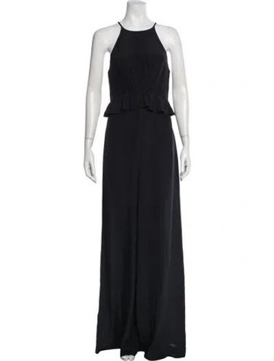 Pre-owned Zimmermann Silk Halterneck Jumpsuit In Blue