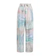Zimmermann Flared Silk Pants In Blue