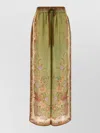 Zimmermann Womens Khaki Scarf Floral Indra Wide-leg Silk Trousers In Green